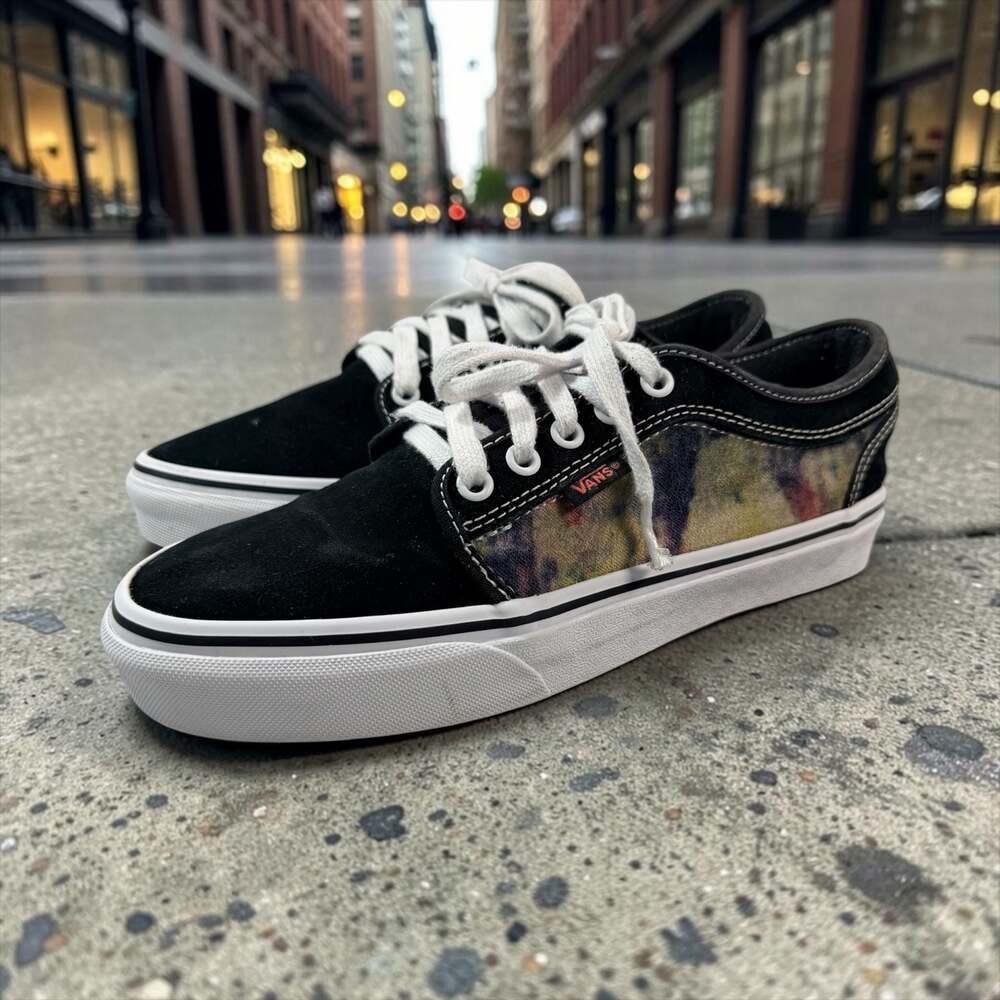 Vans Skate Chukka Low Tie Dye Terry Black Multi Skate Shoes Sz 7